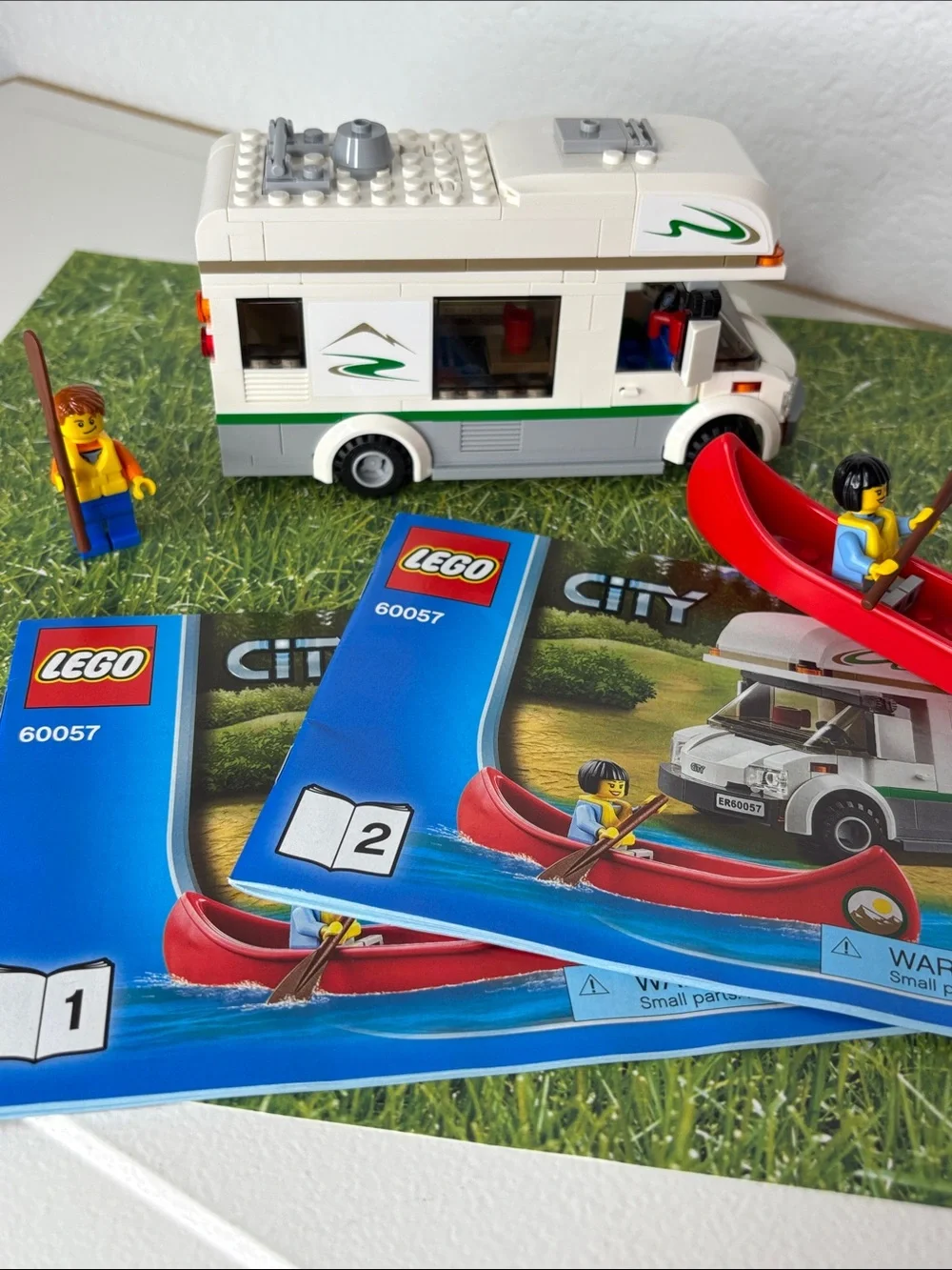 Lego Camper Van Set 60057 with Red Canoe